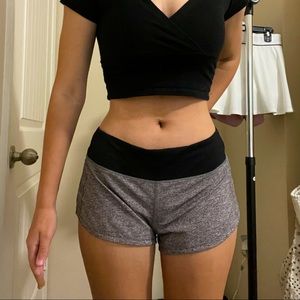 grey lululemon shorts